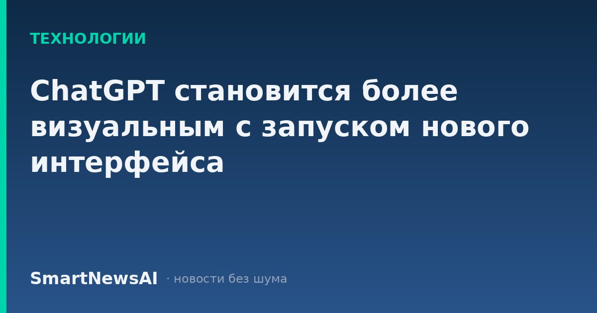 ChatGPT становится более визуальным с запуском нового интерфейса