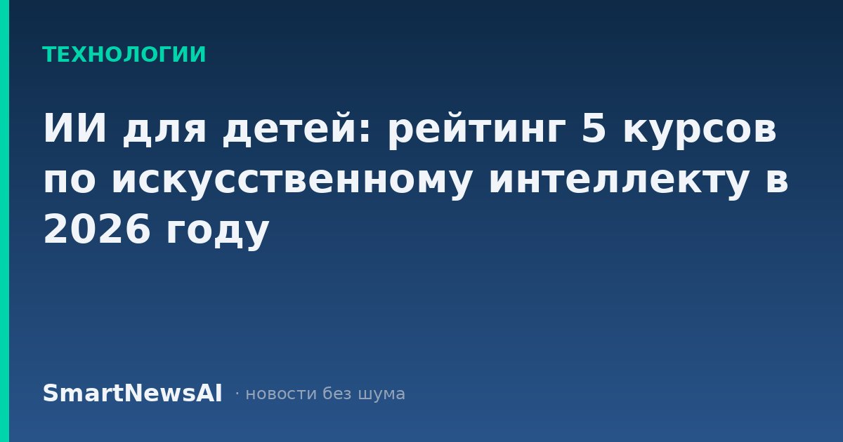 ИИ для детей: рейтинг 5 курсов по искусственному интеллекту в 2026 году